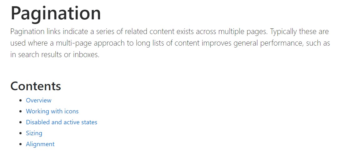 Bootstrap pagination official documentation