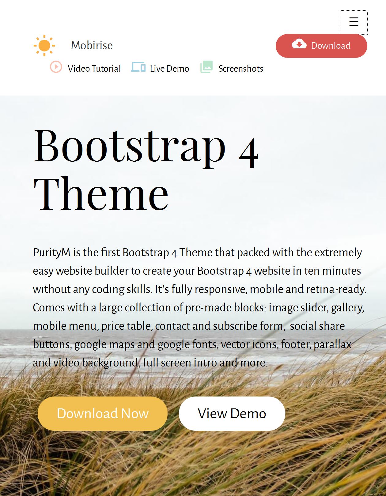 Bootstrap Image Gallery Template