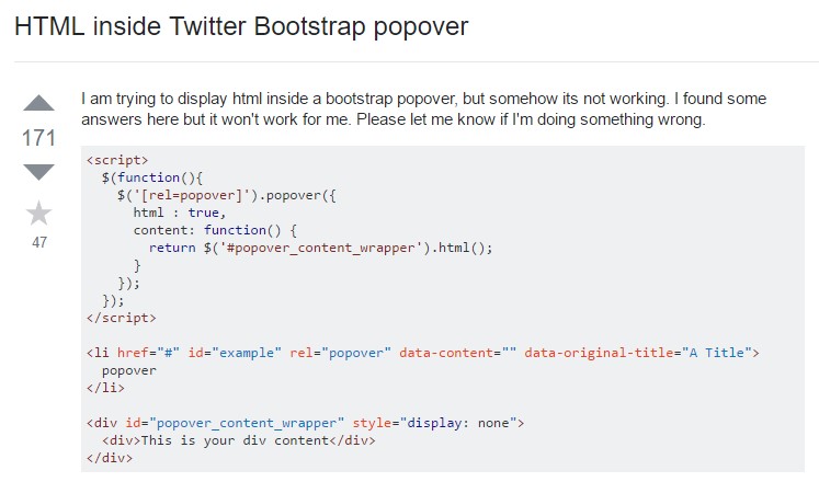 Bootstrap Popover  trouble