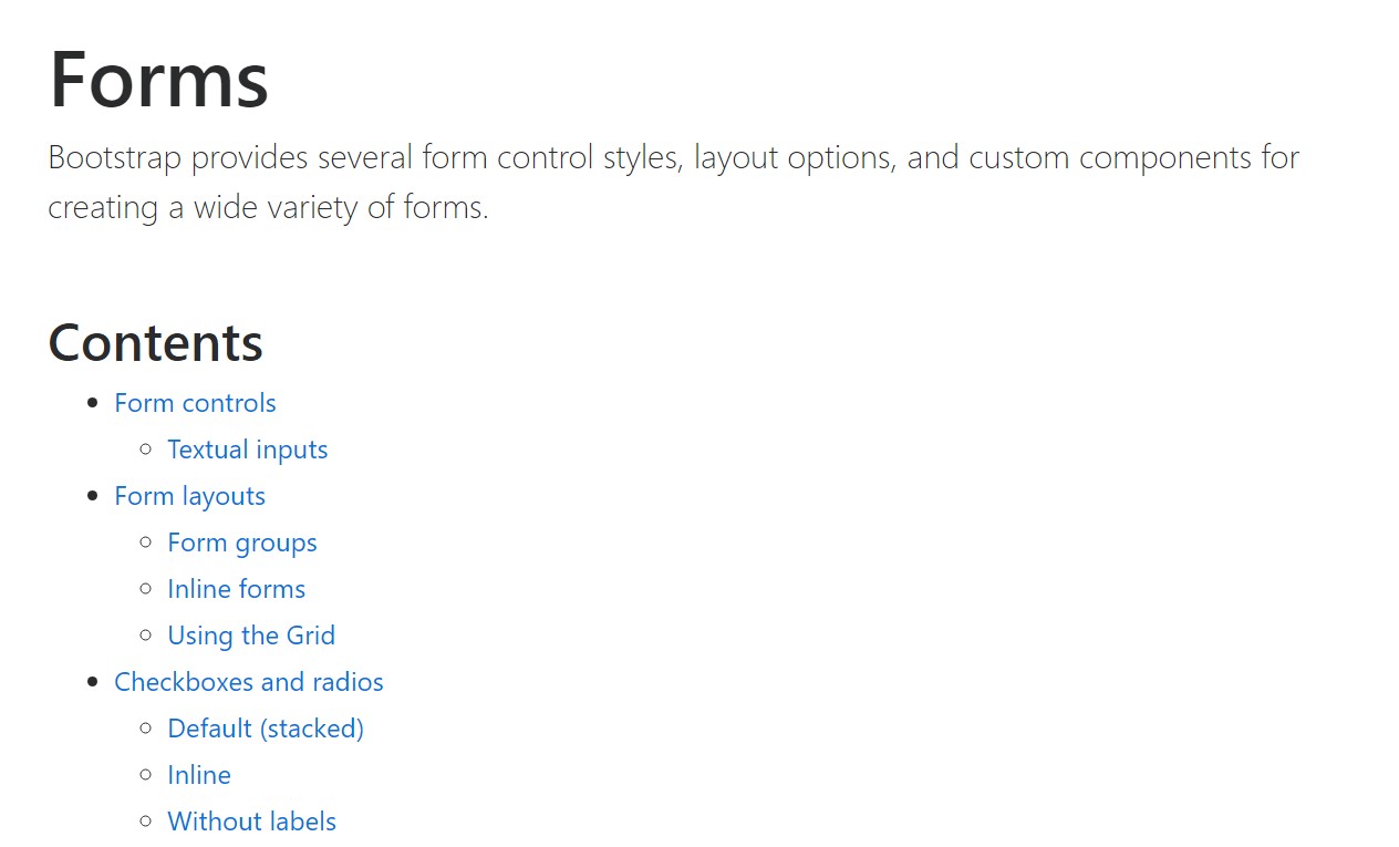  Operation of the label  within in Bootstrap Forms:  main  documents