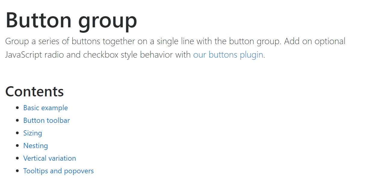 Bootstrap button group  formal  information