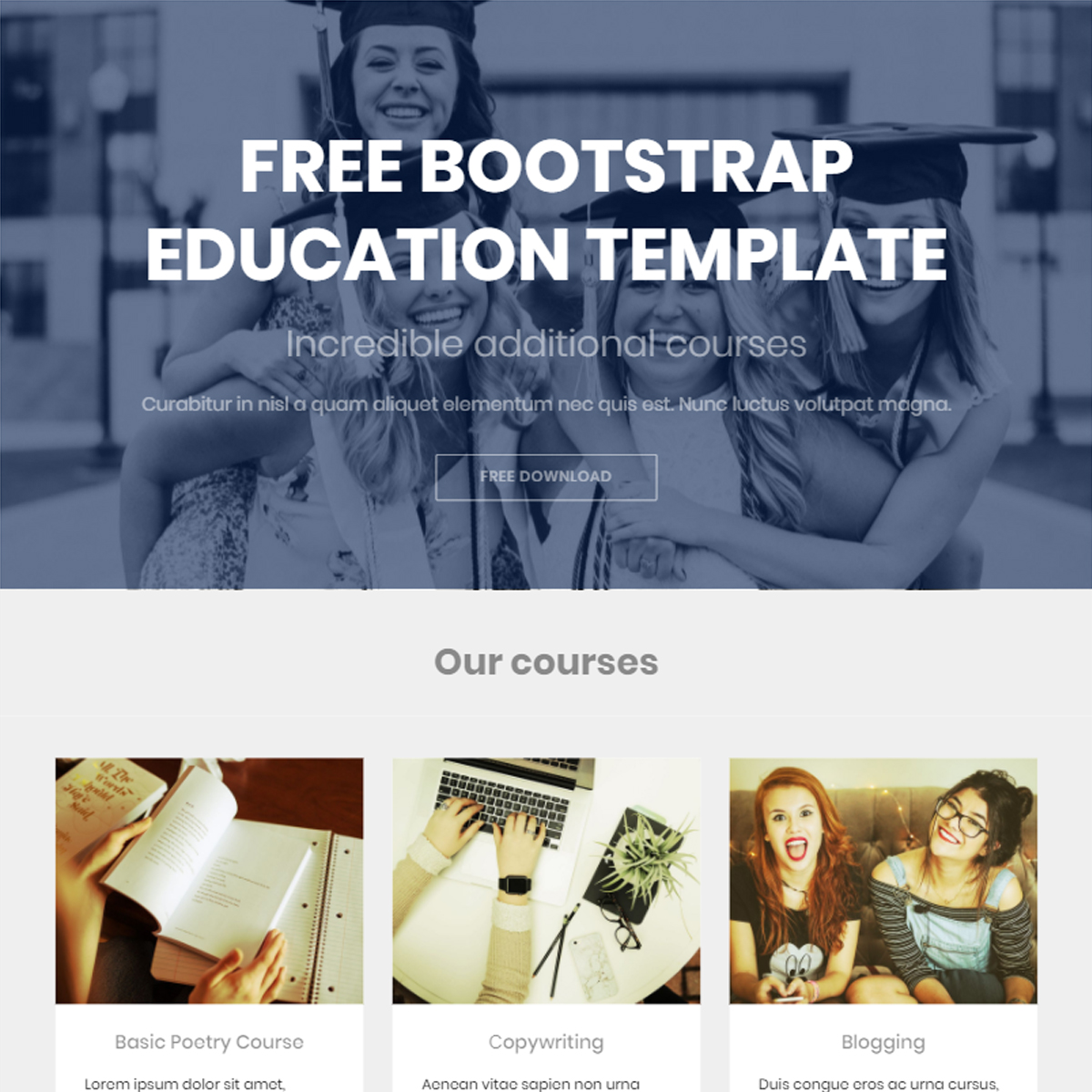 HTML5 Bootstrap Education Themes