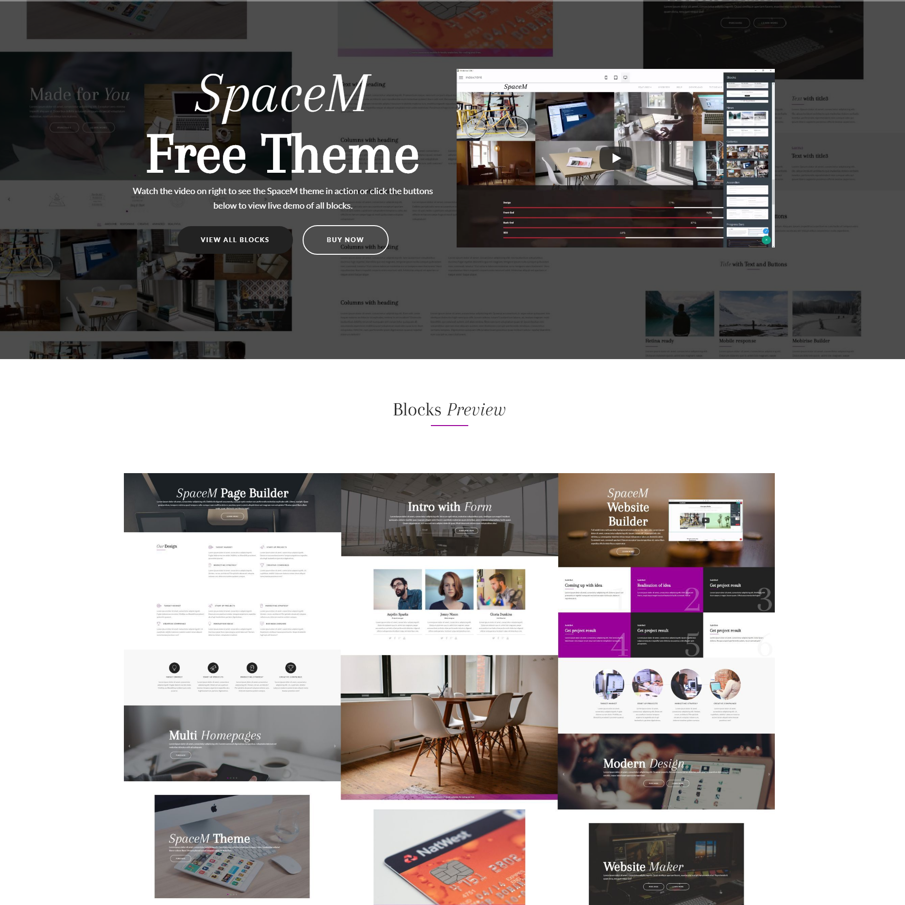 HTML Bootstrap SpaceM Templates