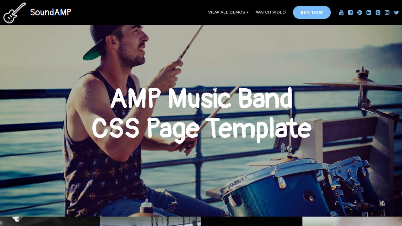AMP Music Band Page Template
